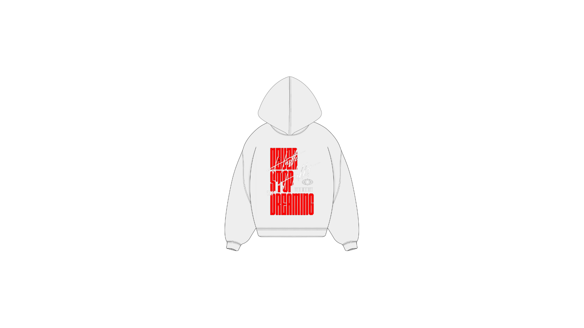 PREMIUM OVERSIZED NEVER STOP DREAMING HOODIE